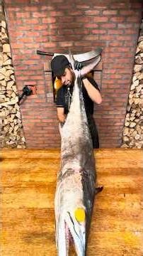 Cooking Narrow-barred Spanish mackerel with rice recipe🔥🐬#shorts #food #fish #seafood