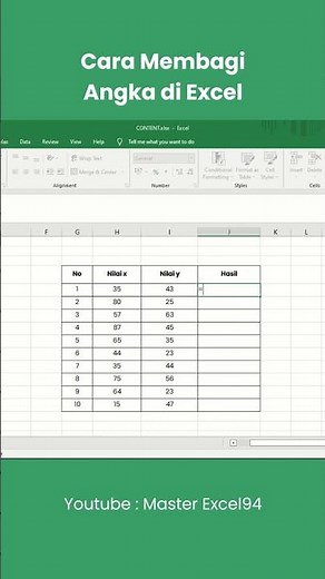 Cara Simple Membagi Angka DI excel