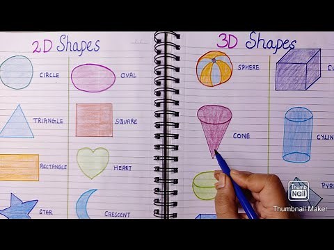 Shapes Names || 2D and 3D Shapes Names Writing || Basic Shapes