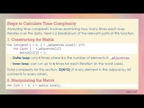 Understanding the Time Complexity of a Graph Function in C+ +