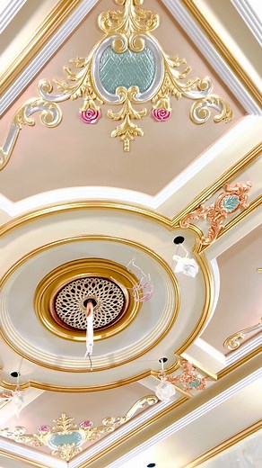 New ceiling golden painting decor room design #decor #design #homedesign #painting #reelsfacebook #homedecor #paint #golden #design #reelsviralシ #ceiling | Asmat Ullah