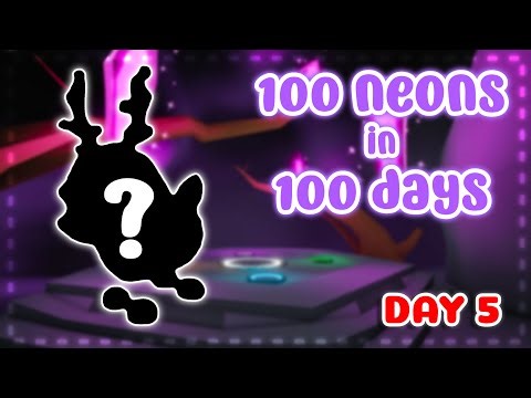 ♡ 100 Neons in 100 Days Challenge - Day 5 | (Speed Grind) Adopt me ♡