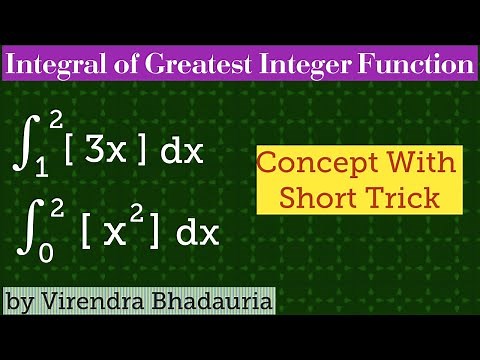 Integral of Greatest Integer Function | integration short trick | For IIT JEE/NDA/CLASS 12/PGT/TGT