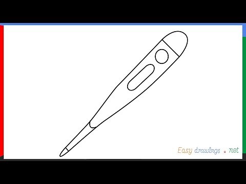 How to draw Thermometer step by step for beginners