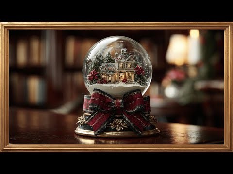Classic Christmas Snow Globe Scene 🎄 Ralph Lauren Inspired | Holiday TV Art