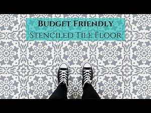 How-To Transform Your Tile Floor Only Using a Stencil!