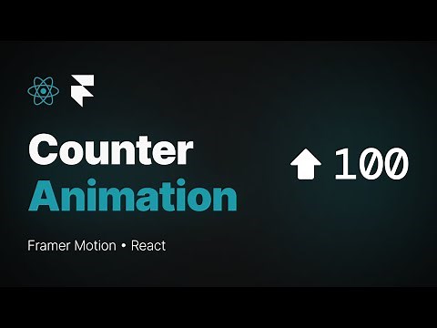 Animated Number Counter with Framer Motion | Count Up Animation in React