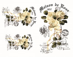 Easy Furniture Transfer - Decor Transfer - Furniture Upcycling - Red Rose - Letter - Etsy