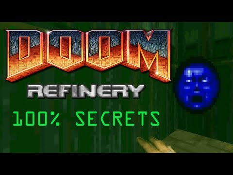 DOOM 100% Secrets in the Refinery E2M3 #doom #doomslayer #retro
