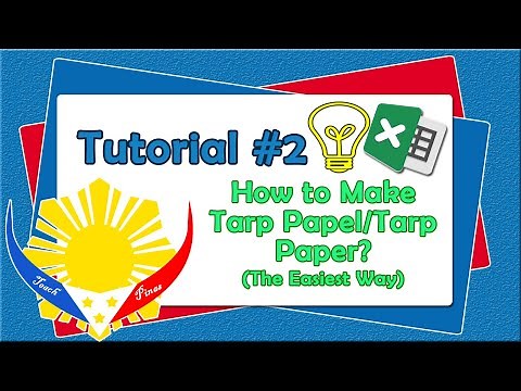 How to make Tarpapel using MS Excel (The Easiest Way) TUT#2