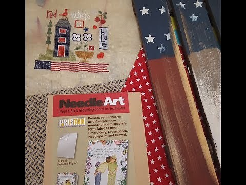 Tutorial- how to layer large cross stitch projects with sticky board