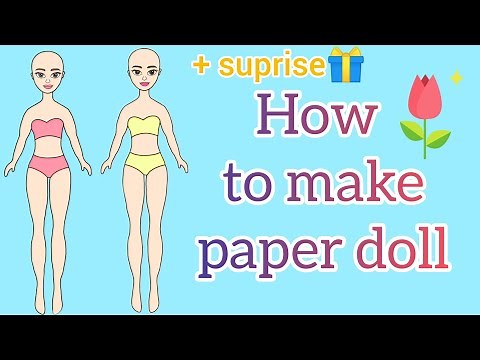 How to make paper doll/How to make paper doll DIY/How to make paper doll DIY tutorial/paper craft