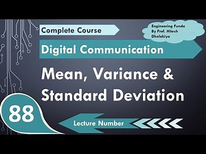 Mean, Variance & Standard Deviation in Random Variable in Digital Communication by Engineering Funda