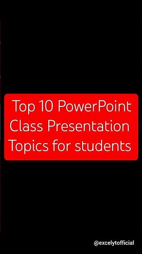 Top 10 Presentation Topics Ideas | PowerPoint Class Presentation Topics Best Topics #ppt #powerpoint