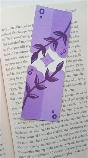 Aesthetic Purple Boho Art Bookmark 💜 #bohoart #bookmark #diycrafts