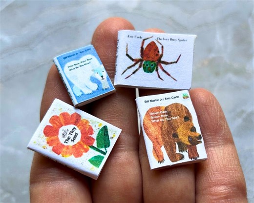Miniature Books for Dollhouse, Children's Picture Books 1:12 Scale - Etsy