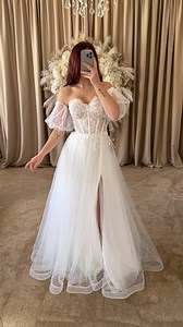 Florence Tulle Wedding Dress | Corset Lace Bodice With Polka-dot Tulle Skirt | Custom Tailor-made Bridal Gown - Etsy