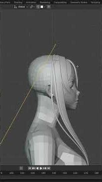 Stylized 3D Hair Modeling #3dmodeling #blender