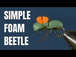 How to tie a Simple Foam Beetle Fly