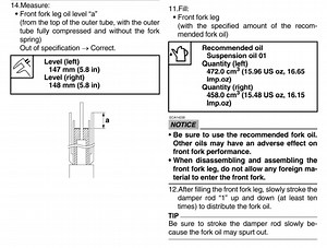 Measuring fork oil - help