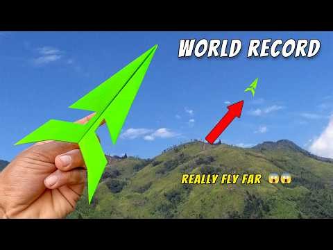How to Make the World Record Paper Airplane ✈️ Longest Flying Paper Plane