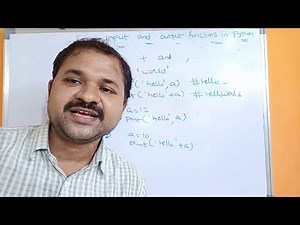 Input and Output Functions In Python Programming || input( ) || print( ) || Statements