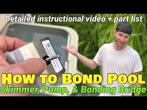 How to Install a skimmer bonding plate. How to bond above ground pool equipment, skimmer, pump motor