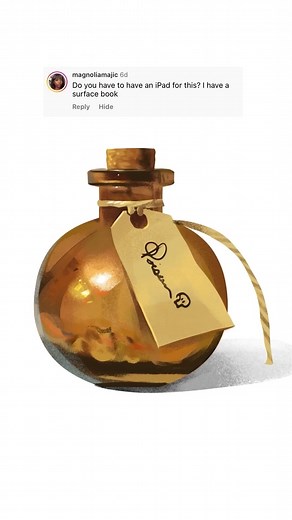 Are you painting with your dream tablet? It's okay if you're not... It's totally normal to want the newest art tools with all the bells and whistles, but you don't have to go into debt to buy them. You can get started on any kind of drawing tablet, and even do professional work on a mid-range pen tablet. I know I did. Display tablets are really nice, but not a necessity. But if you're hoping to get your hands on a good display tablet, we'll be offering a couple as prizes in an upcoming challenge