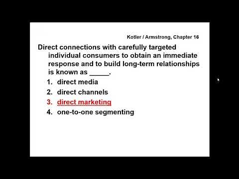 Principles of Marketing - QUESTIONS & ANSWERS - Chapter 16