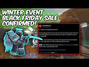 WINTER EVENT & BLACK FRIDAY SALE IS CONFIRMED! | Tower Defense Simulator | ROBLOX