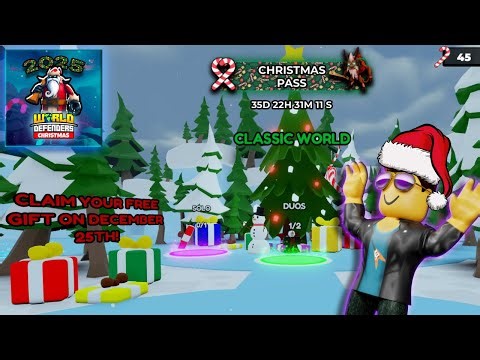 Checking out the 2025 Christmas Event In World Defenders!! [Roblox]