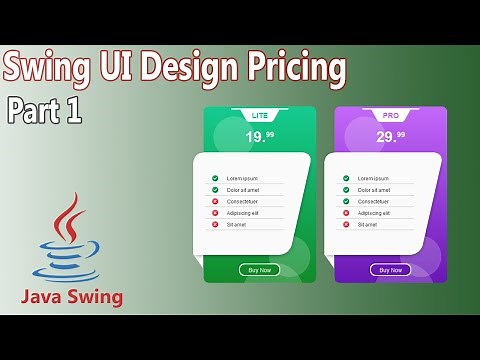 Java Swing UI Design - Pricing Template (Part 1)