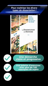 🤓 Découvrez « La dissertation en histoire » aux éditions Armand Colin ! 📚 Comment élaborer et rédiger une dissertation d’histoire ? 📙 Les étudiants sont souvent à la recherche de conseils et d’orientations : comment lire et comprendre un libellé de sujet, poser une problématique, choisir et bâtir un plan, rédiger... en résumé, maîtriser les divers types de dissertation ? Que lire et où se documenter ? 📝 Cet ouvrage propose une démarche claire et progressive pour les guider dans cette mise en