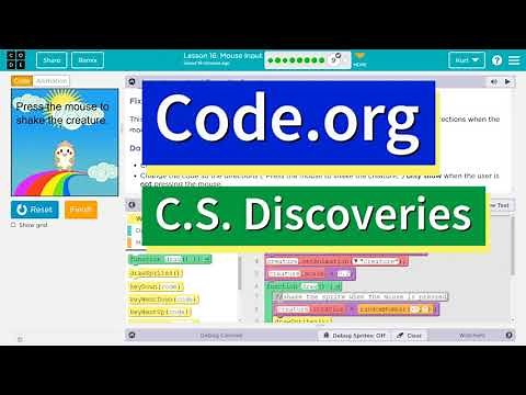 Code.org Lesson 17.7 Mouse Input | Tutorial with Answers | C.S. Discoveries Unit 3