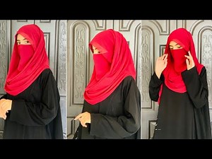 2 minute Niqab || instant hijab tutorial | Use Hijab as a Cap | Niqab Style