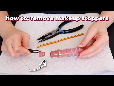 3 EASY WAYS to Remove Stoppers from Lip Gloss & Concealer Tubes (Project Pan Hack!)