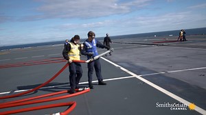 135K views · 1.4K reactions | On an aircraft carrier, a fire can quickly turn into an inferno. That’s why the Royal Navy has equipped the HMS Queen Elizabeth with a fail-safe: water pipes filled with foam suppressants. Rise of the Supercarrier | Smithsonian Channel Aviation Nation | Facebook
