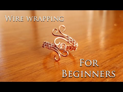 Wire wrapping tutorial for BEGINNERS - Simple copper ring