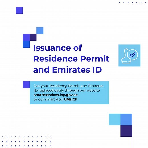 Steps to issue residency permit & Emirates ID card ⁣⁣⁣via the unified form on our website www.smartservices.icp.gov.ae or the UAEICP Smart App⁣⁣ _____ #IdentityCitizenshipCustomsAndPortSecurity⁣⁣⁣⁣⁣⁣ #eServices #GoDigital | Identity, Citizenship, Customs and Port Security - UAE | Facebook