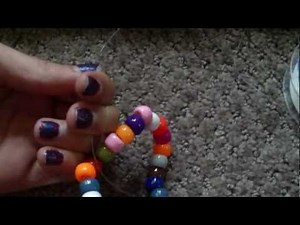 How To Make A Single Pony Bead Bracelet
