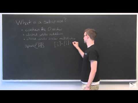 Linear Algebra: What is a Subspace?