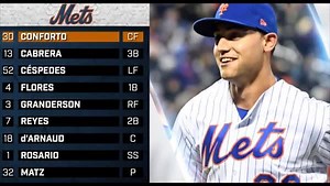 Here is tonight's starting lineup. | New York Mets