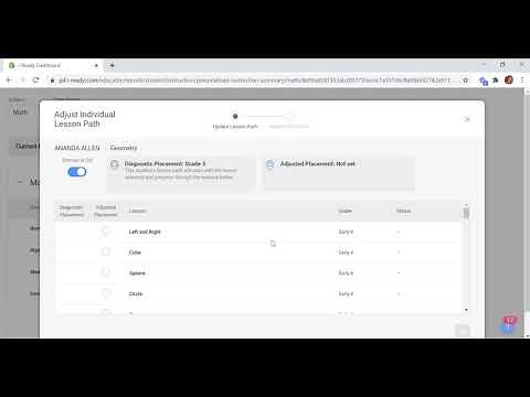 iReady: Update/Change a Students My Path