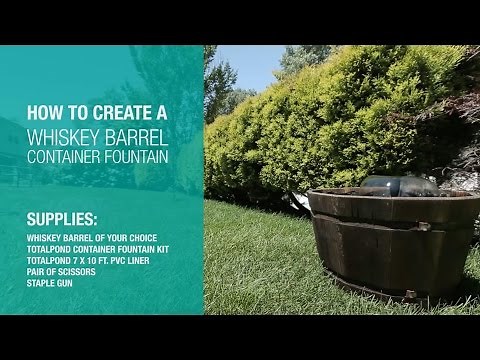 Whiskey Barrel Container Fountain Kit Project
