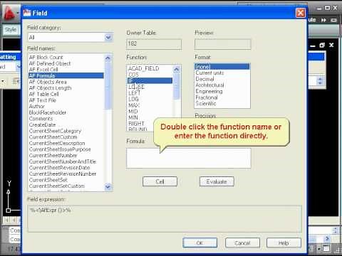 How to use IF function in AutoCAD fields.