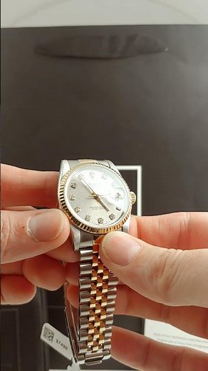 Rolex Datejust Steel Yellow Gold Champagne Diamond Dial Watch 16233 Review | SwissWatchExpo