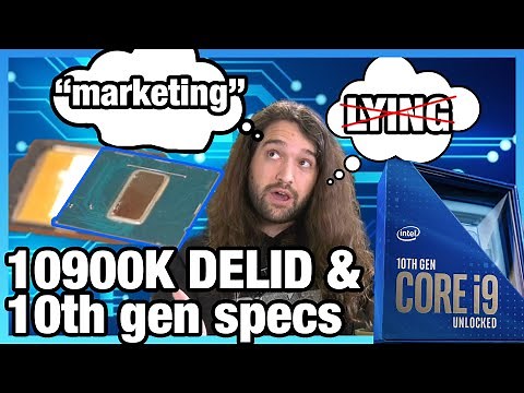Intel 10th "Gen" CPU Specs, i9-10900K Delid, PCIe Gen4 Future, & Overclocking Support