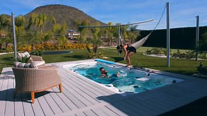 1.5K views · 20 reactions | The water - and the pool - will always be a part of Michael Phelps' identity. But his relationship with the water has changed since he retired. See how Phelps and wife Nicole take time to connect and relax - and how a Michael Phelps Signature Swim Spa by Master Spas can factor in. | Master Spas | Facebook