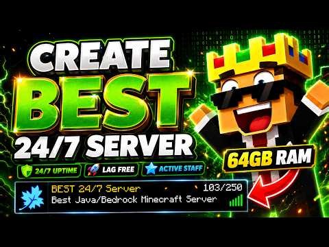 How To Make 24/7 Minecraft Server Java + PE | Best 24/7 Minecraft Hosting🟩