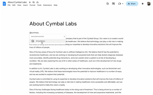 32K views · 485 reactions | Summarize your report, study guide, or meeting notes in seconds using our new AI-powered summary in Google Docs ⚡️ https://goo.gle/44RXhRo | Google Workspace | Facebook